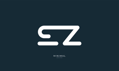 alphabet letter icon logo EZ