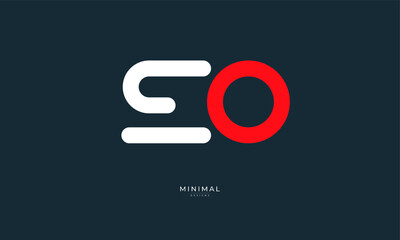 alphabet letter icon logo EO