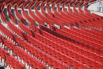 Seats rows of Millennium Park Auditorium