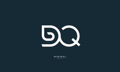 alphabet letter icon logo DQ