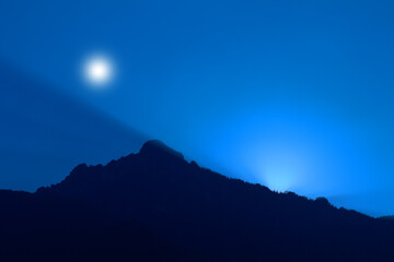 sunset in the mountains,landscape, sun, nature,night, light, beautiful,  silhouette, evening,view, horizon, dark, 