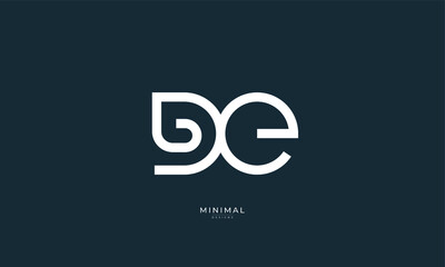 alphabet letter icon logo DE