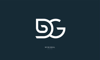 Obraz premium alphabet letter icon logo DG
