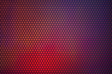 Close up of mesh on server rack door in data center.