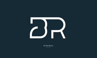 alphabet letter icon logo BR