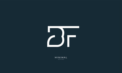 alphabet letter icon logo BF