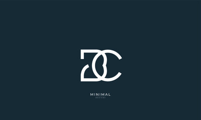 alphabet letter icon logo BC