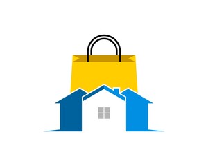 Shopping bag with three house
