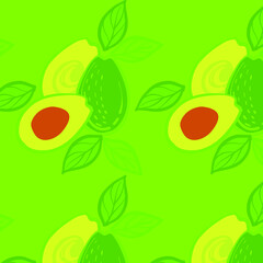seamless pattern with avocado