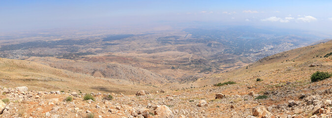 Syria bird view from Golan heights, North of Israel 