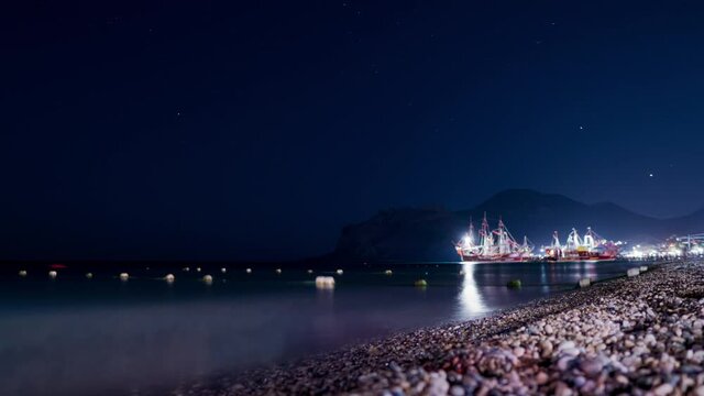 Mount Karadag, on the Black Sea coast. Stars