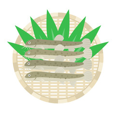 ザルにのせた鰤のイラスト Poster Aquarium Aquarium Posters R Design