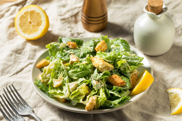 Homemade Healthy Romaine Caesar Salad
