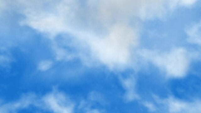 Realistic 1080p 3D animation of the white clouds moving against the blue sky, rendered as PNG RGBA (rgb+alpha)