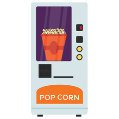 
A popcorn machine for automated dispensing of pop coins
