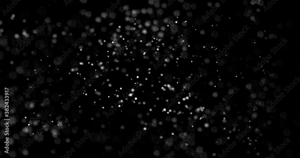 Wall mural 3d illustration realistic natural soft blurred white snow with bokeh create from particle on isolate