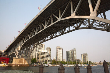 Vancouver from Granville Island under Granville Bridge