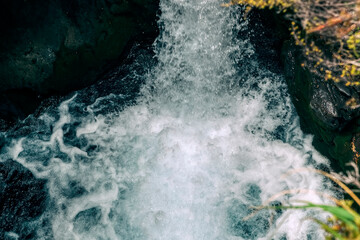 Plunge pool of Cascade Falls in Tongariro National Park