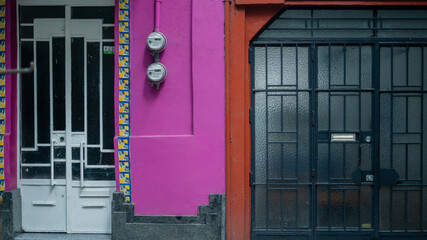 Two Colorful Houses From the Neighbourhood of Coyoacan