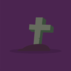 Scary tombstone icon. Halloween season icon - Vector