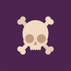 Scary skull icon. Halloween season icon - Vector