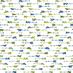 Decorative boho arrows graphic seamless pattern. Ethnic apache design. Indigenous indian theme. 