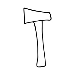 Doodle ax icon in vector. Hand drawn ax icon in vector.