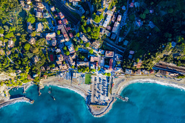 Cinque Terre in Italien aus der Luft