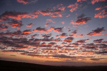 red sunset sky