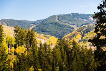 Fototapeta premium Views of Vail Mountain during autumn. 