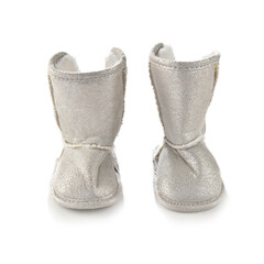 Booties for baby girl isolated