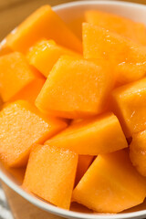 Raw Orange Organic Cantaloupe Fruit