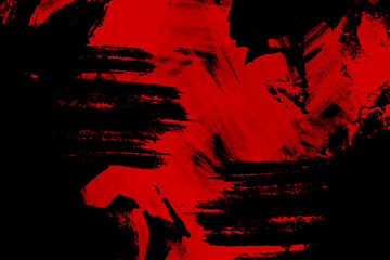 red and black paint strokes