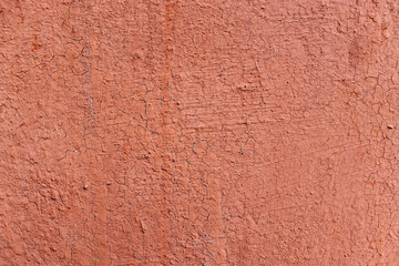 Old red wall surface background. Abstract red paint grunge
