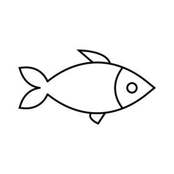 recommend clip art: Little fish Element of travel icon for mobile concept and web apps. Thin line fish icon can be used for web and mobile. Premium icon on white background