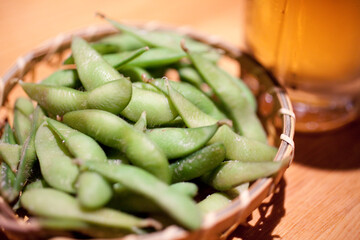 枝豆とビール