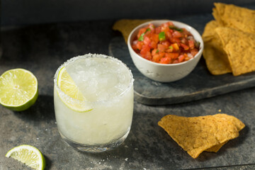 Homemade Margarita with Chips and Salsa
