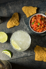 Homemade Margarita with Chips and Salsa