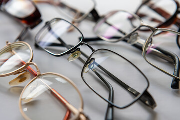 glasses on the table