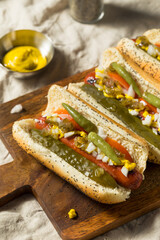 Homemade Chicago Style Hot Dogs