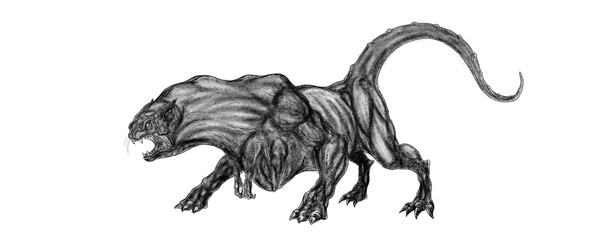 creature from hell devil's cat monster beast nightmare horrible creature © Петр Костюк