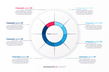 Vector infographic round chart template