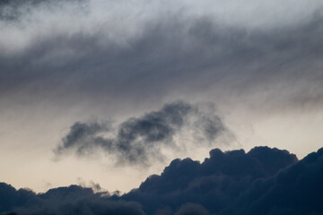 dark sky at sunset