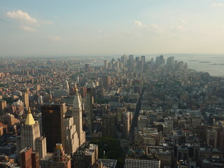 Fototapeta na wymiar The view from Empire state building in New York, United States
