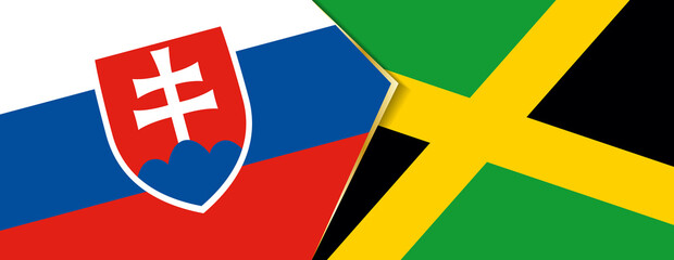 Slovakia and Jamaica flags, two vector flags.