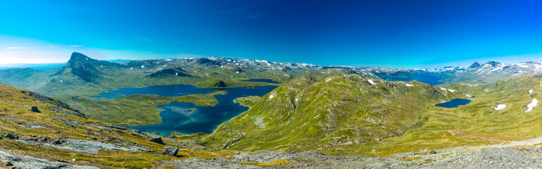 Hiking in Jotunheimen National Park in Norway, Synshorn Mountain