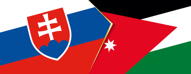 Slovakia and Jordan flags, two vector flags.