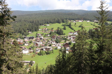 Fototapeta na wymiar Panorama of Ortisei, South Tyrol, Italy