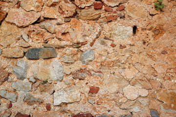 background of stones walls of the ancient city