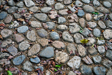 Stone floor in the garden